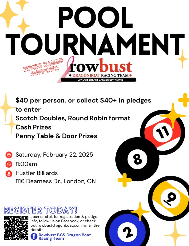 Rowbust Pool Tournament - Feb 22, 2025 - Rowbust Dragon Boat Racing Team